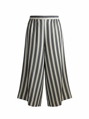 Madewell Striped Linen Blend Wide Leg Pants Size Small